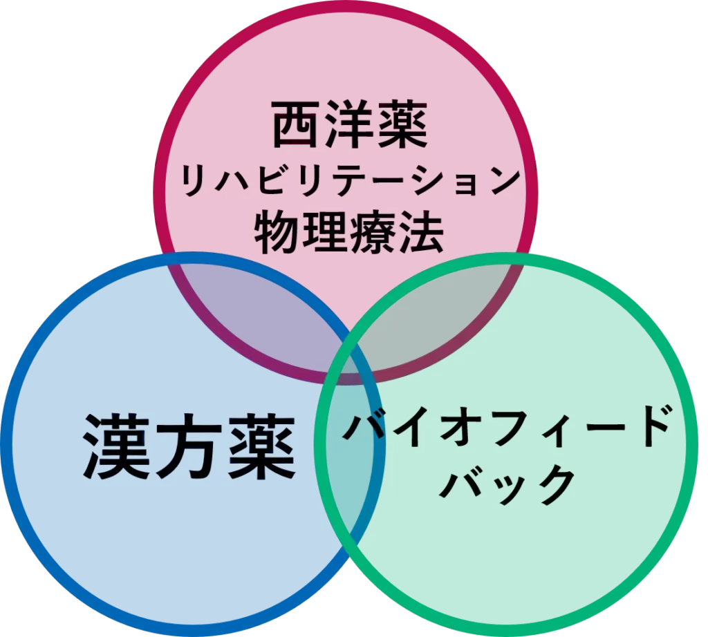 多彩な独自の治療法である漢方薬やバイオフィードバック